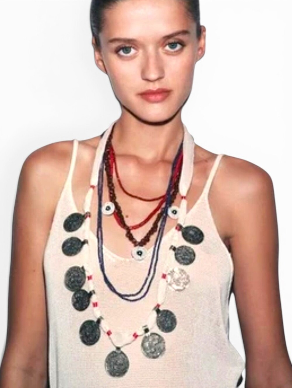 ZARA 3 Pack of Beaded Medallion Necklaces